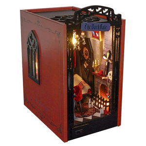 DIY Cabane TL9 Vampire Diaries, Maison de poupée 3D créative en bois <span class=keywords><strong>à</strong></span> assembler soi-même, Meubles, Support de livre, Modèle décoratif, Cadeau - Product Image 5