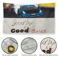 Drapeau de rappeur Juice Goodbye & Good Riddance, tapisserie commémorative 3x5 pieds, décoration pour voiture, chambre, salon, garage, pour fans de musique et collectionneurs