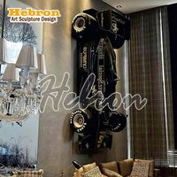 Personalización Adecuada para Decoración de Paredes, Letrero con Logotipo de Coche de Carreras F1 Hecho a Mano con Fibra de Vidrio, Escultura de Resina
