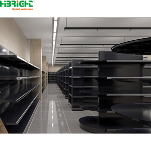 Heavy Duty Metal Supermarket <b>Shelves</b> Retail Display Rack Custom Layer Shelving Gondola Basket System - Product Image 1