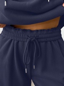 Completo Autunno-Inverno S-3XL, <span class=keywords><strong>Felpa</strong></span> con Cappuccio Casual e Pantaloni a Gamba Larga, <span class=keywords><strong>Tuta</strong></span> Sportiva Unisex - Product Image 4