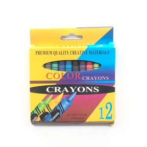 Wholesale Kid-Safe Crayon with Custom Logo Multi Color Wax Premium <b>Small</b> Crayon for School Children in Yellow Box - Product Image 2