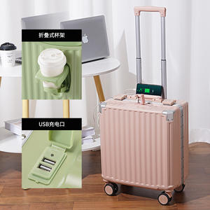 18 20 Inch Lichtgewicht Spinner Instapkoffer Zakelijke Bagage Universele Wielen Vrouwelijke/Mannelijke Student Wachtwoord Hoes Klein - Product Image 4