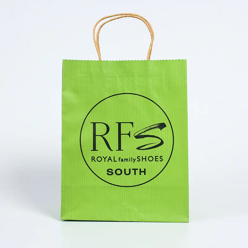 100% recyceln Umweltschutz material benutzer definierte Lebensmittel papier Einkaufstasche für den Großhandel