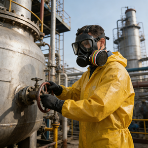 أقنعة غاز للبقاء على قيد الحياة في حالات الأنشطة النووية والكيميائية، قناع غاز كامل للوجه مع فلتر كربون نشط مناسب للمبيدات والدخان والغبار - Product Image 3