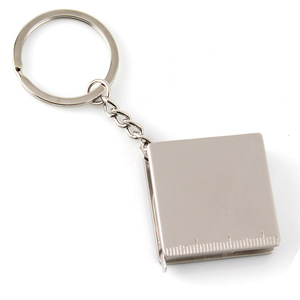 Cinta Métrica Flexible de Acero Inoxidable con Forma Cuadrada y Llavero, Cinta Métrica Resistente con Logotipo Personalizado - Product Image 3