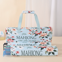Ensemble complet de jeu de Mahjong américain moderne, 166 tuiles, sac de transport 3-en-1, Mahjong portable de voyage, pions, supports et dés pour le divertissement