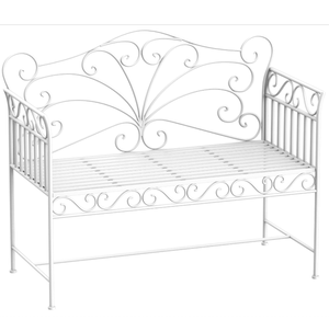 2027 White Color High Quality Modern Metal Boy Girl Sitting Patio <strong>Bench</strong> Outdoor Antique Metal <strong>Garden</strong> Backyard <strong>Bench</strong> for Sale - Product Image 1