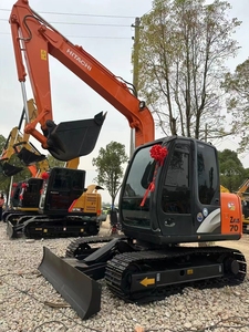 Excavadora Usada Hitachi ZX70 de 7 Toneladas, Miniexcavadora con Pocas Horas de Uso, Sistema Hidráulico, Segunda Mano, ZX55 ZX80, Gran Oferta - Product Image 2