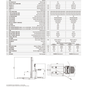 รถยกไฟฟ้าแบบพกพา ยกได้ 1000 กก. 2 ตัน พร้อมความสูงยก 1300 มม. ขายดี รถยกพาเลท จัดส่งฟรี - Product Image 2
