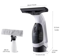 Nettoyeur de vitres sans fil Booming 2200 mAh, aspirateur électrique portatif rechargeable pour la maison, l'hôtel, la voiture, la salle de bain et les carreaux
