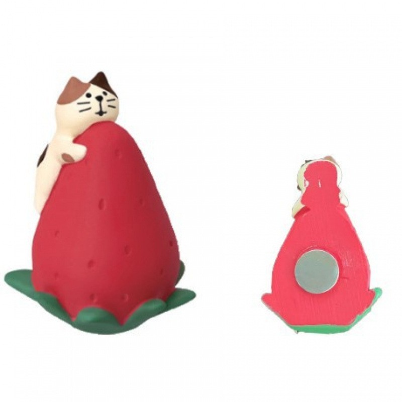 Big Strawberry Cat Refrigerator Sticker