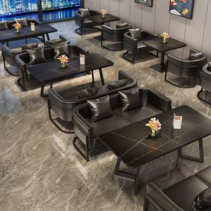 Sofás en Forma de L con Estructura Metálica y Espuma de Alta Densidad para Restaurante, Duraderos - Product Image 4