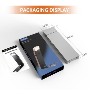 OEM Pocket <b>Light</b> Modern Style Foldable Bookmark <b>Light</b> Adjustable Brightness LED Source Battery Black White for Reading Room - Product Image 6