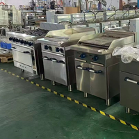 Équipement de restauration commerciale HUARUI pour hôtels et restaurants, version luxe, entièrement en acier inoxydable 304, à gaz, économe en énergie
