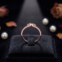 Nouvelle bague pour femme en acier titane électroplaqué or rose, design nuages porte-bonheur, ouverte, créative et tendance pour la Saint-Valentin