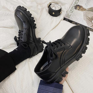 รองเท้าหนังผู้ชายสไตล์อังกฤษแบบยุปปี้ รองเท้าลำลองและรองเท้าทางการสไตล์เกาหลีสุดเทรนด์ รองเท้าพื้นหนาเพิ่มความสูง - Product Image 3