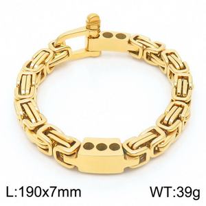 2024 New Design Wholesale <b>Men</b> Custom Stainless Steel Byzantine Chain <b>Bracelet</b> - Product Image 6
