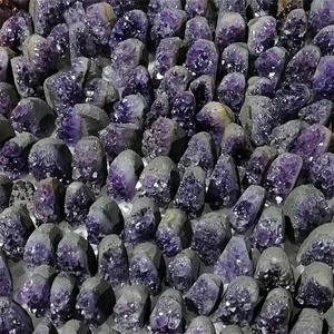 Ornamento pequeño de amatista, amatista <span class=keywords><strong>Natural</strong></span> de cristal de roca, racimo de geoda pequeño de Perú para curación - Product Image 5