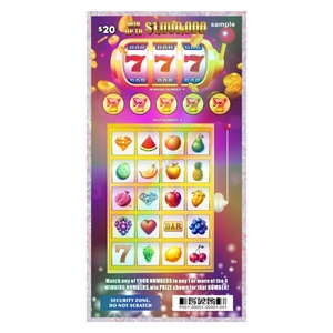 Loterie à gratter numérique Lucky 777 Mega Jackpot avec technologie de conception de taux de gain, taille, couleur et logo personnalisables - Product Image 2