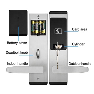 Serrure intelligente de porte d'hôtel de carte rfid système de gestion de tthotel porte en bois 13.56khz serrure d'hôtel intelligente à haute fréquence - Product Image 3