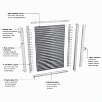 Échangeur de chaleur air-eau froid personnalisé en aluminium pour climatiseur HVAC AHU