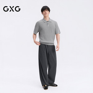 ของขวัญวันพ่อ <span class=keywords><strong>GXG</strong></span> เสื้อเชิ้ตผู้ชายสไตล์ลำลองทรงหลวมเล็กน้อย แบบ Old Money ลายถัก แขนสั้น ผลิตจากโพลีเอสเตอร์/ไนลอน - Product Image 2