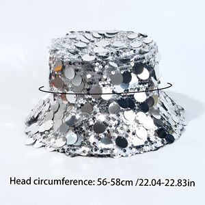 SOLPOP Chapeau Bob Pailleté Brillant pour Femme, Argenté Doré Scintillant, Chapeau Disco Métallique Étincelant pour Fête, Pub, Club, Rave, Casquette de Pêcheur - Product Image 4