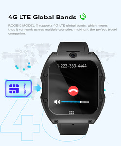 Tốt Bán Unisex Mô Hình X 1.99 Inch IP68 Không Thấm Nước Thông Minh Đồng Hồ 2GB + 16GB <span class=keywords><strong>Android</strong></span> 9.0 4G Kép Máy Ảnh Silicone Matte Vuông TFT - Product Image 5