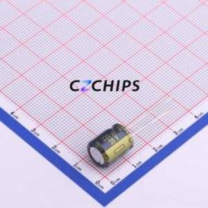 Condensateur électrolytique en aluminium à montage traversant EEUFC1V221, D10xL12.5mm 220uF 20% 35V 490.8mA-120Hz - Product Image 1