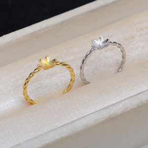 แหวนเงินแท้ S925 ปรับขนาดได้ แบบหกกรงเล็บ พร้อมที่ใส่ไข่มุก 8-10 เม็ด รุ่น 5036 อุปกรณ์ตกแต่งกำไล - Product Image 2