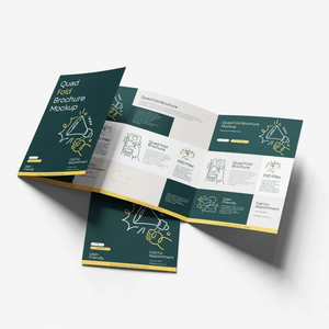 Póster Plegable Clásico con Impresión Offset, Servicio de Logotipo Personalizado, Tratamiento de Laminación para Marketing de Marca Empresarial - Product Image 1