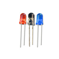 Vente en gros d'usine, diodes LED indicatrices de circulation à tête ronde de 3 mm et 5 mm, bleues, jaunes, rouges, vertes, orange, blanches