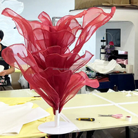 Reuze bloemen handgemaakte organza kunstbloemen handgemaakte zijden kunstbloemen grote organza reuzenbloemen