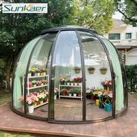 Cúpulas de aluminio de precio superior, casa de cúpula de estilo giratorio con baño, tienda de Casa de cúpula geodésica de Pvc Glamping