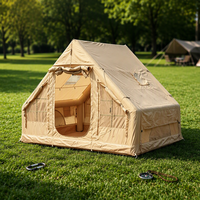 Casa Piramidal Inflable Resistente de Oxford 300D, 300x200x210cm, Espacio para Campamento Familiar al Aire Libre, Tienda de Campaña Inflable