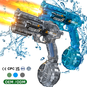 Jouet de pistolet à eau électrique à haute vitesse <span class=keywords><strong>pour</strong></span> enfants, en plastique, <span class=keywords><strong>pour</strong></span> <span class=keywords><strong>jeux</strong></span> de tir en plein air, plage, piscine, avec lumière - Product Image 1