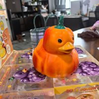 Groothandel Schattige Fruit Eend Squishy Speelgoed Zacht Langzaam Terugverend Stressverlichtend Knijp Speelgoed met Displaydoos