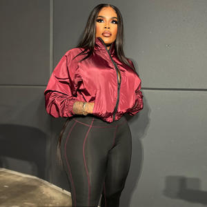 ชุดเซ็ตสองชิ้น เสื้อครอปแจ็คเก็ต กางเกงขายาว ชุดลำลองสองชิ้น ชุดจ็อกเกอร์ผู้หญิง แฟชั่นปี 2026 - Product Image 5