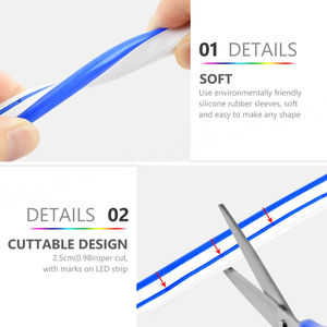 Bande lumineuse néon LED personnalisée 12V 24V 110V 220V, flexible RGB, pour logo de voiture, nail art, Neonflex - Product Image 2