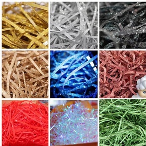 Cheap Crinkle Cut Shredded Tissue <strong>Paper</strong> Gift Box Packing <strong>Paper</strong> Filer Metallic <strong>Orange</strong> Black pink Brown Packaging Shredded <strong>Paper</strong> - Product Image 3