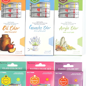 Keep Smiling Factory Supply Art Supplies Environmentally Aluminum Tube Non-Toxic 12 Colors 6ml Non-Toxic <span class=keywords><strong>Gouache</strong></span> Paint Set - Product Image 4
