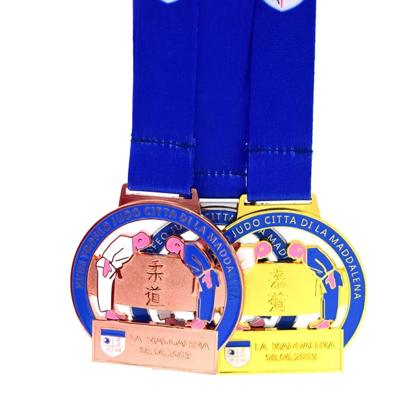 शेन्ज़ेन शिल्प निर्माताओं थोक कस्टम उच्च गुणवत्ता कस्टम जूडो पदक, जूडो के लिए कस्टम पदक प्रतियोगिता