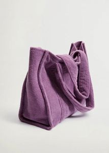 Sac de plage, de courses ou de transport écologique, grand format, en tissu éponge bio, avec cordon de serrage, durable, pour toutes les saisons - Product Image 3