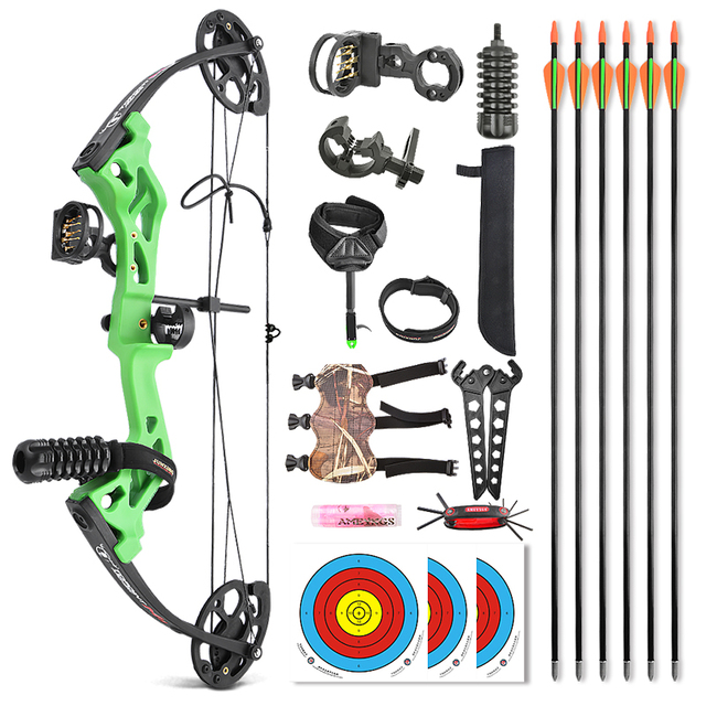 Topoint M3 Children's Compound Bow and Arrow Set Draw Weight 10-30lbs Outdoor Compound Bow Practice Shooting Set