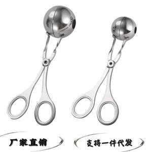 Stainless Steel Meatball Maker 2Pc Set For Homemade Meatballs <b>Kitchen</b> Tool - Product Image 2