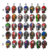Haute qualité pays broderie crâne punisseur avec drapeau haute qualité broderie punisseur patchs pour uniformes de sac tactique