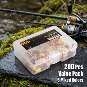 200 leurres souples Hirisi en 5 couleurs, <span class=keywords><strong>mini</strong></span> vers artificiels flottants, forte odeur, accessoires de pêche à la carpe MA202 - Product Image 6