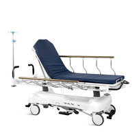 Chariot de transport hospitalier SKB041-3, mobilier hospitalier, pulvérisation électrostatique, acier certifié EN60601/CE/ISO, garantie de 2 ans