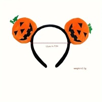 Bando Kepala Setan Labu Lucu Warna-warni Dapat Disesuaikan Ringan Modis Aksesoris Rambut Halloween Cosplay Anak Grosir